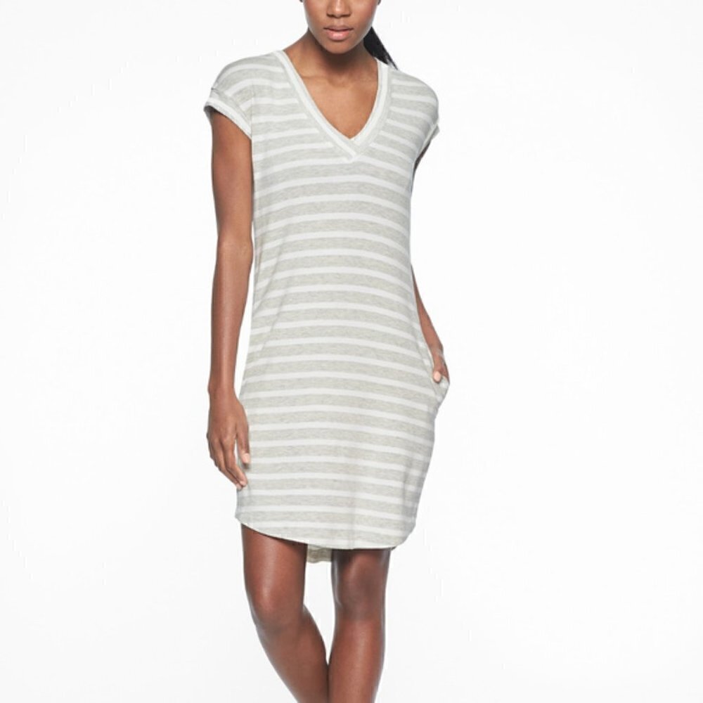 Athleta Newport Sweatshirt Striped Dress